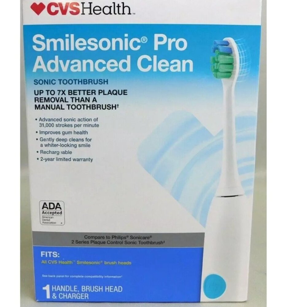 CVS Health Smilesonic Pro Advanced Clean Sonic Toothbrush